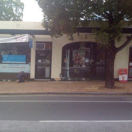 The shopfront of Jessica’s first salon on a suburban street